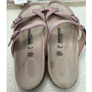 Birkenstock  Kids Sandals Pink Lavender Crisscross Buckle Slides Size 34